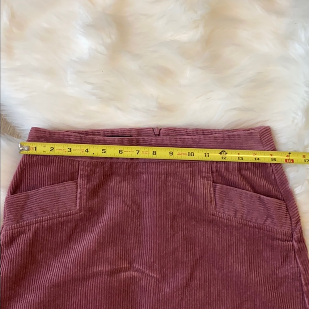 Corduroy Muave Mini Skirt - Picture 6 of 8